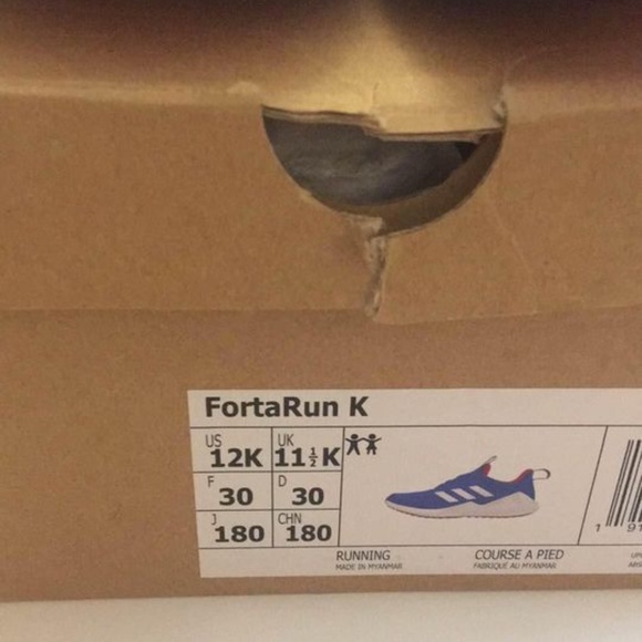 BRAND NEW youth boy girl adidas fortarun shoes size 12 K - Picture 8 of 8